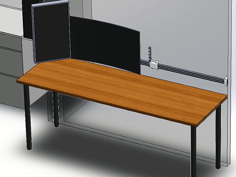 Support d'écran de bureau à LED intégrées